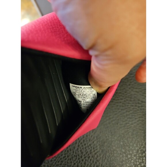 Under Armour Kids Ansa Graphic Logo Slide‎ Sandal, Black/pink, Size 4Y - Picture 6 of 8